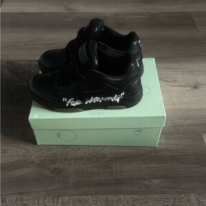 Off-White Black Sneakers with Signature Detail